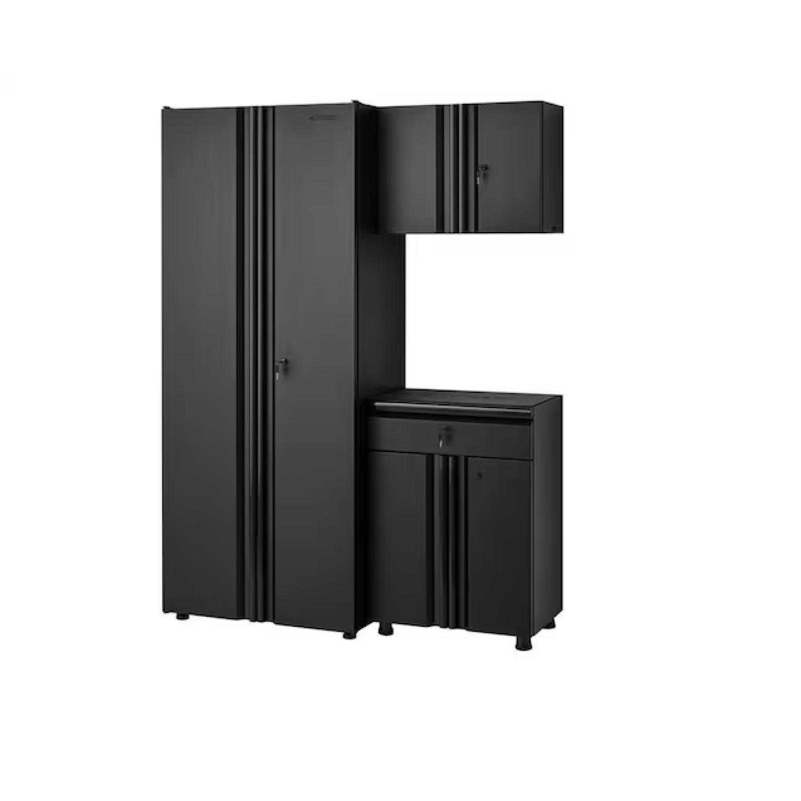 DALLAS LOCATION - Husky 3-Piece Regular Duty Welded Steel Garage Storage System in Black