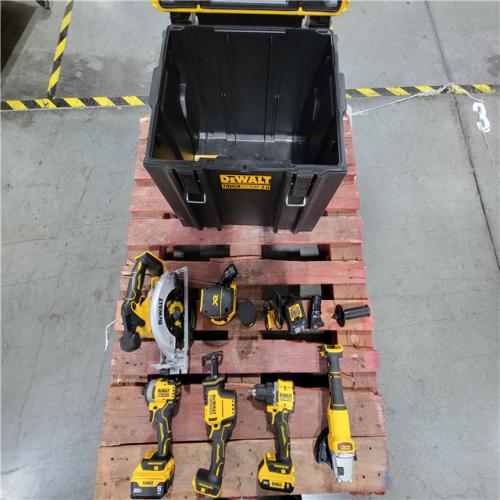 California AS-IS DEWALT 6 TOOL COMBO KIT 20V MAX BATTERY (2X)