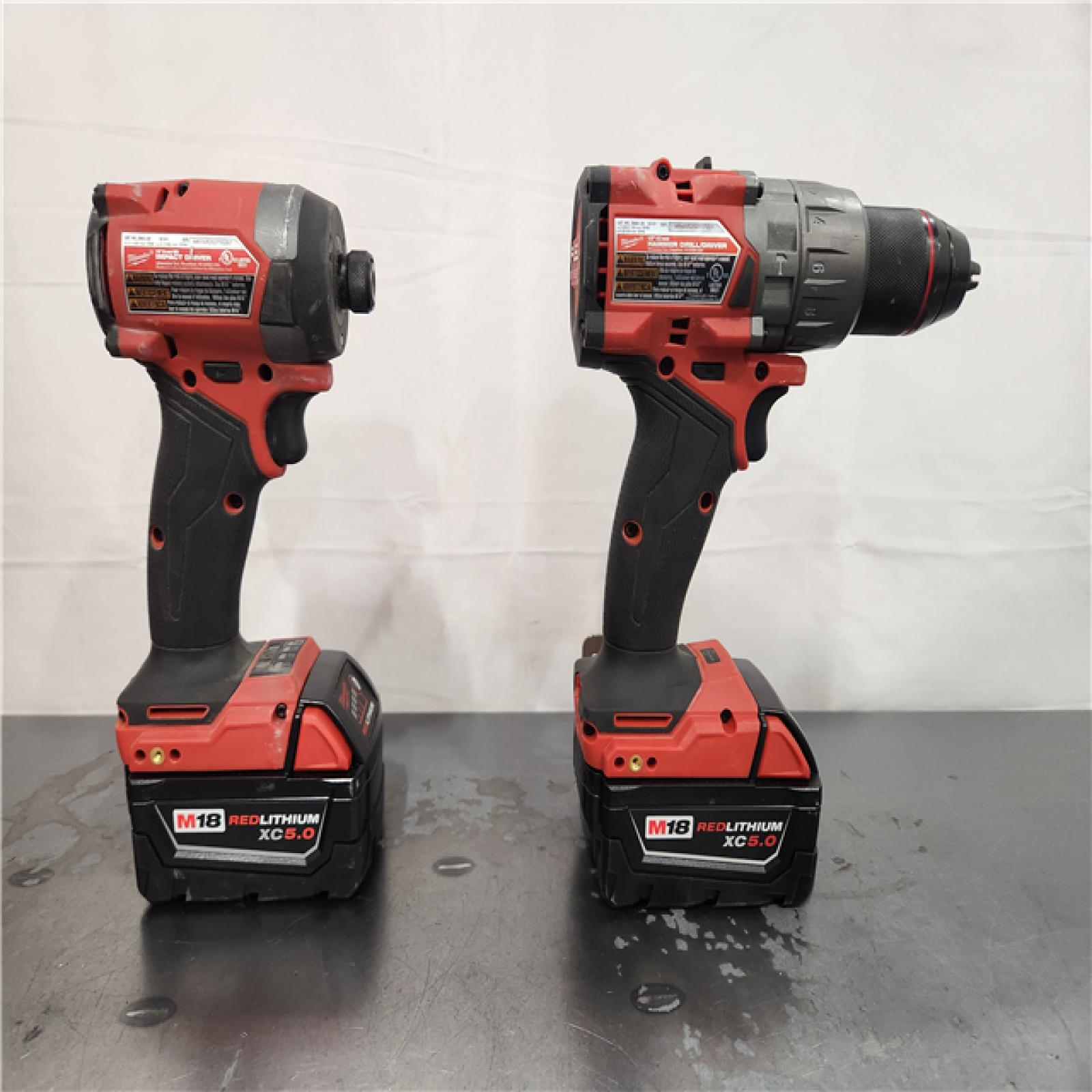 AS-IS- Milwaukee FUEL 18V Lithium-Ion Brushless Cordless Hammer Drill and Impact Driver Combo Kit
