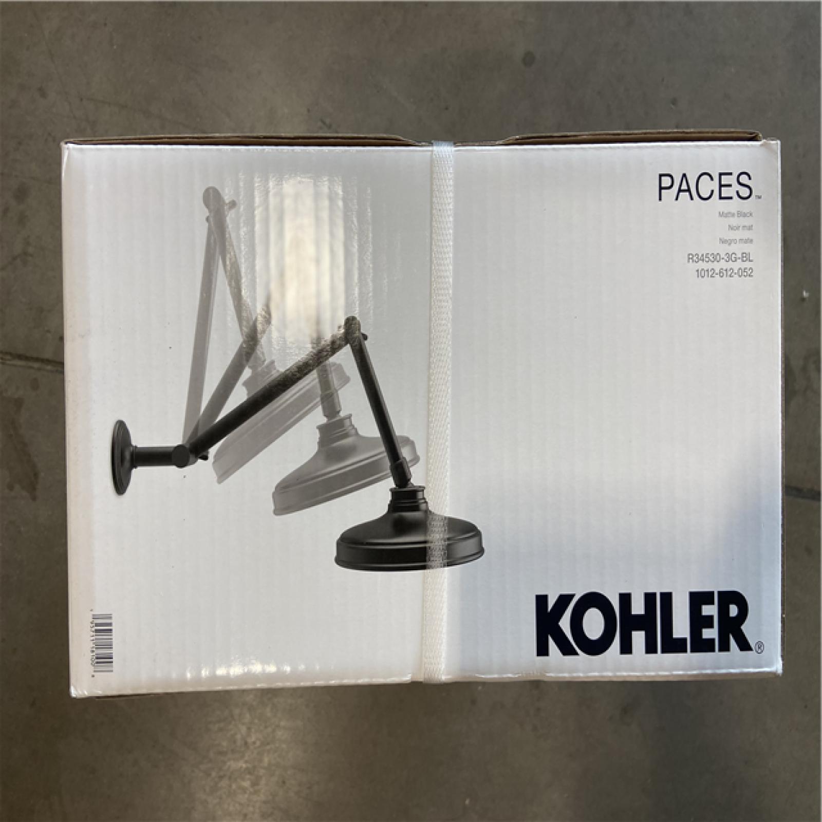 NEW! - KOHLER Paces Single Handle 3-Spray Tub and Shower Faucet 1.75 GPM in Matte Black