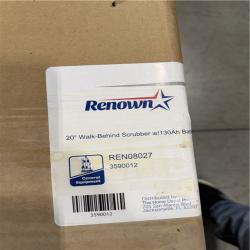 DALLAS LOCATION - AS-IS Renown 20 In. Walk-Behind Auto Scrubber With 16 Gal Tank And Pad Assist