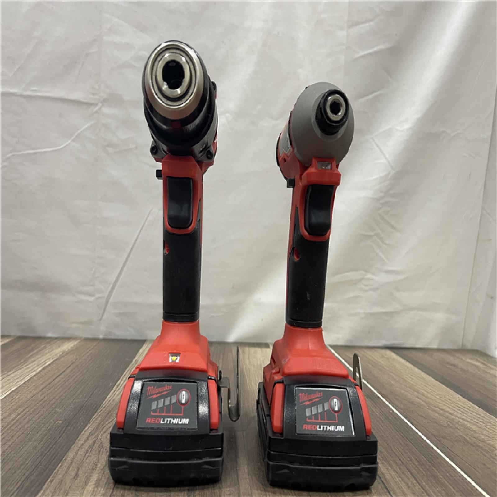 AS-IS- Milwaukee 18V Lithium-Ion Brushless Cordless Compact Drill/Impact Combo Kit