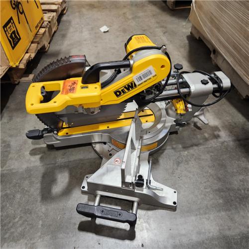 As-Is- DEWALT 15 Amp Corded 12 in. Double Bevel Sliding Compound Miter Saw