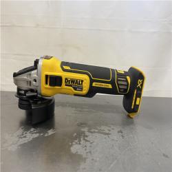 AS-IS- DEWALT 20V MAX XR Cordless Brushless 4.5 in. Slide Switch Small Angle Grinder with Kickback Brake (Tool Only)