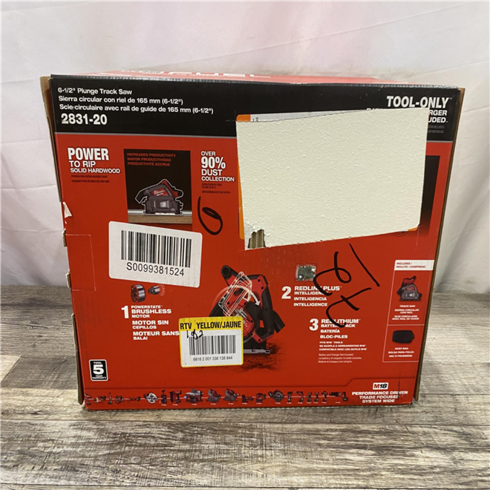 NEW - Milwaukee FUEL 18V Lithium-Ion Cordless Brushless 6-1/2 in. Plunge Cut Track Saw (Tool-Only)