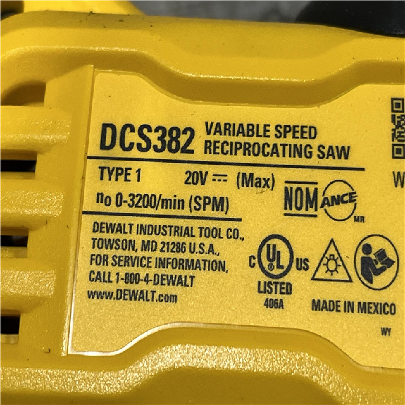 AS-IS DEWALT 20V MAX Cordless Brushless Reciprocating Saw (Tool Only)