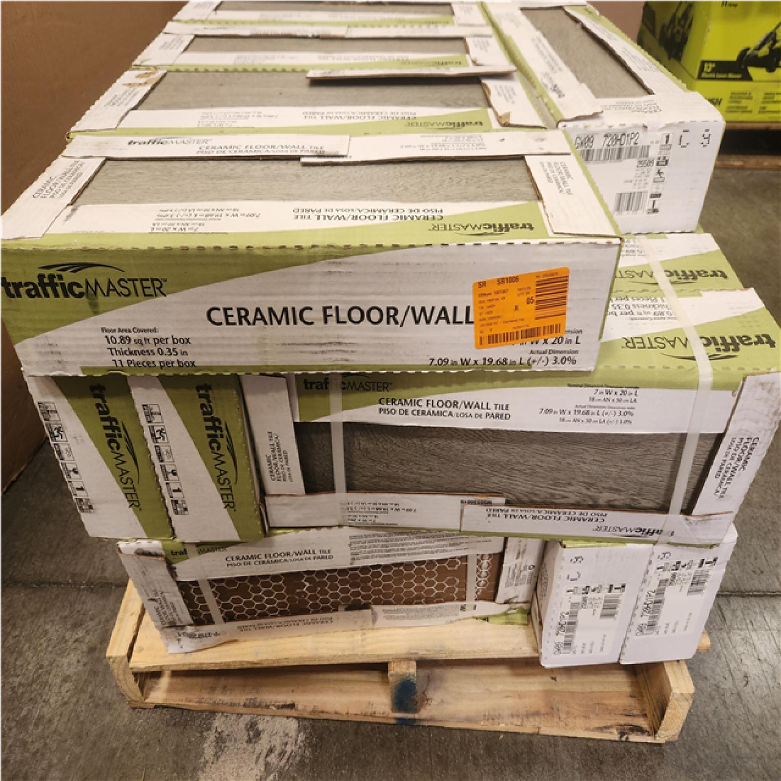 Phoenix NEW TrafficMaster Glenwood Fog 7 in. x 20 in. Ceramic Floor and Wall Tile (326 sq. ft. /30 case)
