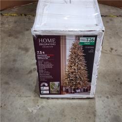 HOUSTON LOCATION - AS-IS GRAND DUCHESS TWINKLING BALSAM FIR FLOCKED LED PRE-LIT TREE