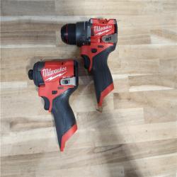 HOUSTON LOCATION - AS-IS Milwaukee FUEL 12-Volt Lithium-Ion Brushless Cordless Hammer Drill and Impact Driver Combo Kit