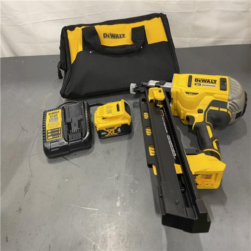 AS-IS - DeWalt 20V MAX XR Lithium-Ion Cordless Brushless 2-Speed 21° Plastic Collated Framing Nailer Kit
