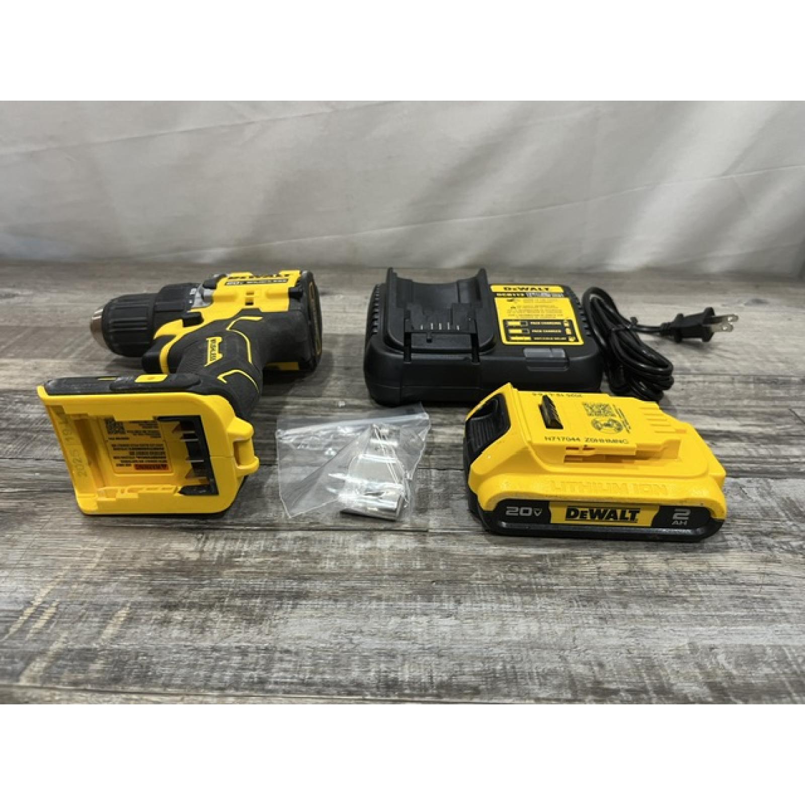 AS-IS DEWALT Atomic 20V Lithium-Ion Cordless Compact 1/2 in. Drill/Driver Kit