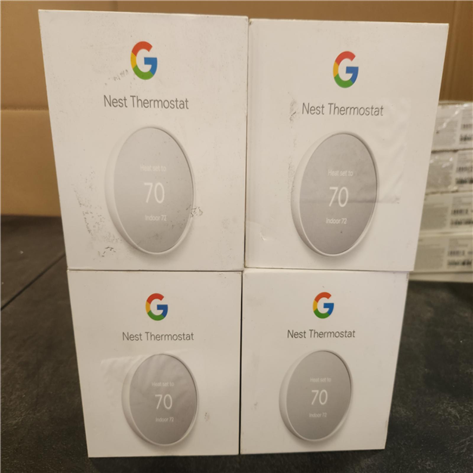 Phoenix AS-IS Google Nest Thermostat - Smart Programmable Wi-Fi Thermostat - (4-Pack)