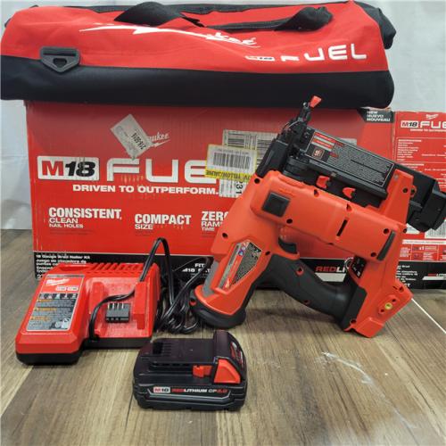 AS-IS Milwaukee M18 FUEL GEN II 18-Volt 18-Gauge Lithium-Ion Brushless Cordless Brad Nailer Kit with One 2.0 Ah Battery, Charger and Bag