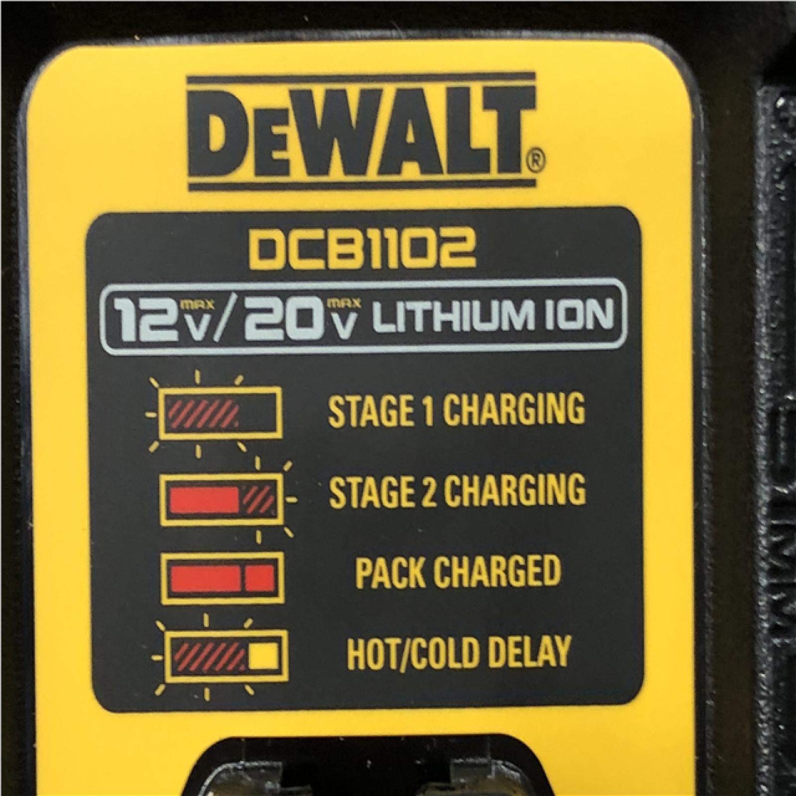AS-IS DEWALT 20V MAX XR POWERSTACK Lithium-Ion Battery Starter Kit with 1.7Ah Battery and Charger