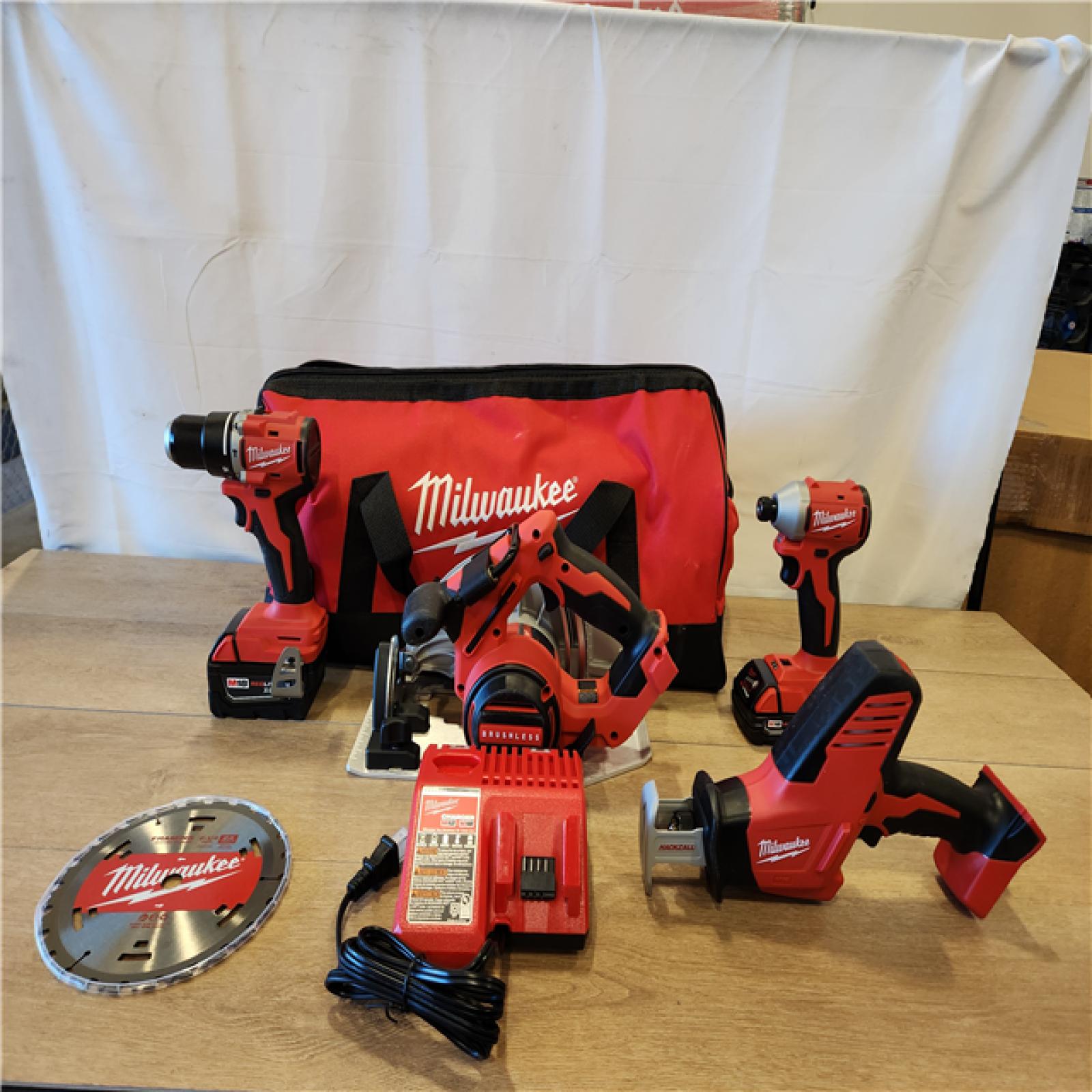 AS-IS- Milwaukee M18 4-Tool Combo Kit