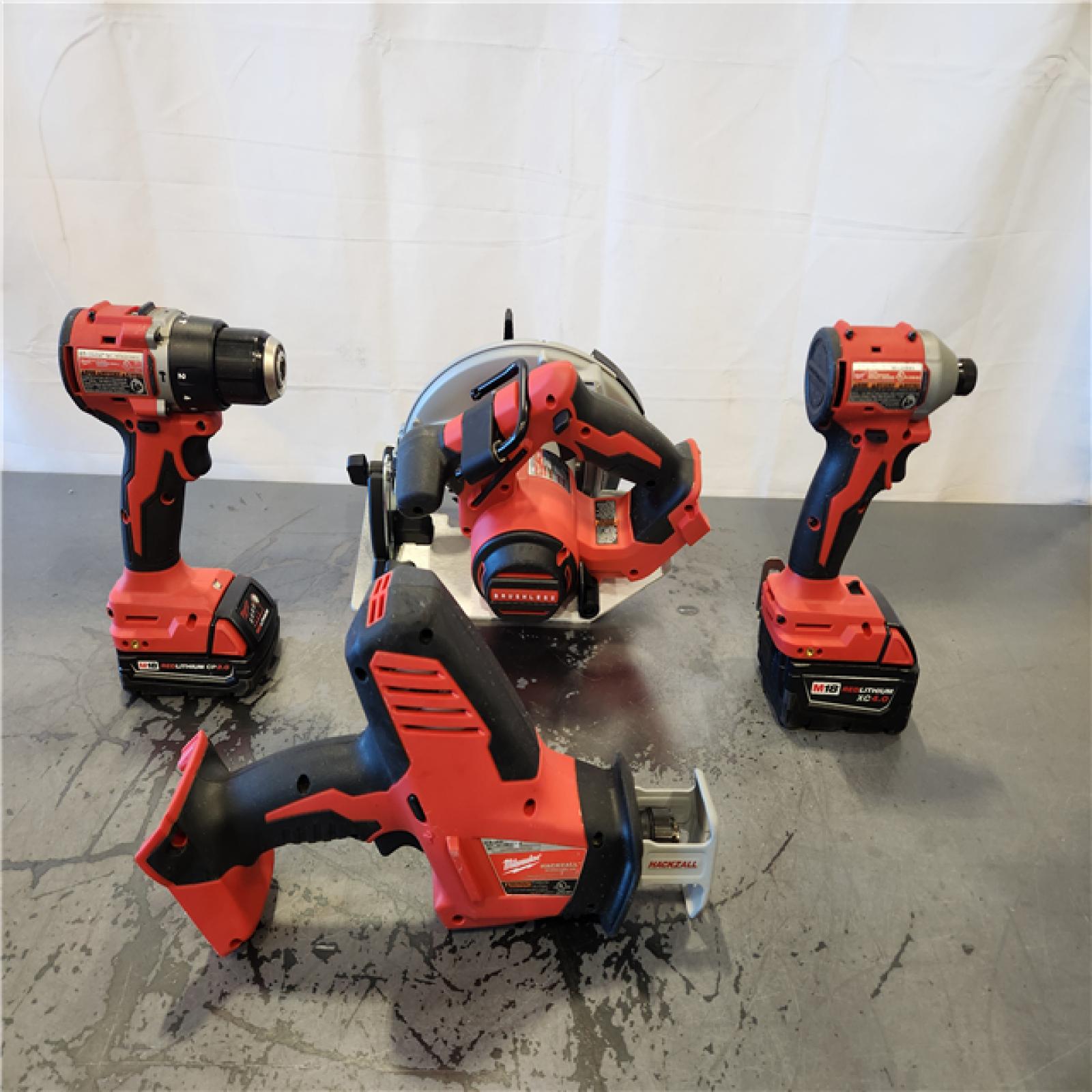 AS-IS- Milwaukee M18 4-Tool Combo Kit