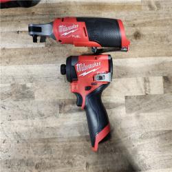 HOUSTON LOCATION - AS-IS MILWAUKEE 2 TOOL COMBO KIT W/ (2) BATTERY & CHARGER