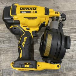 AS-IS DEWALT 20V MAX Lithium-Ion 15-Degree Electric Cordless Roofing Nailer Kit