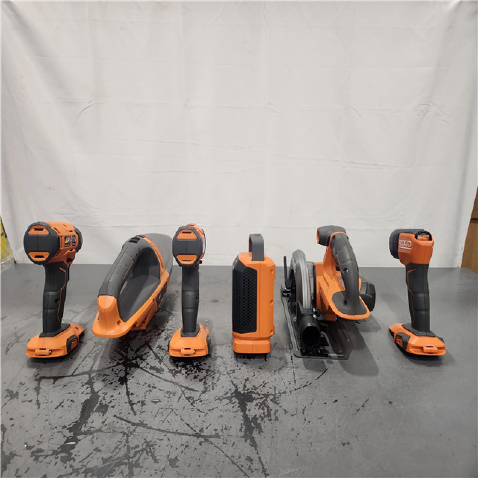 AS-IS- 18V Cordless 6-Tool Combo Kit with 2.0 Ah Battery  Charger  and Tool Bag