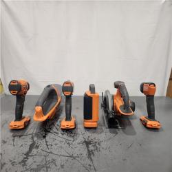 AS-IS- 18V Cordless 6-Tool Combo Kit with 2.0 Ah Battery  Charger  and Tool Bag