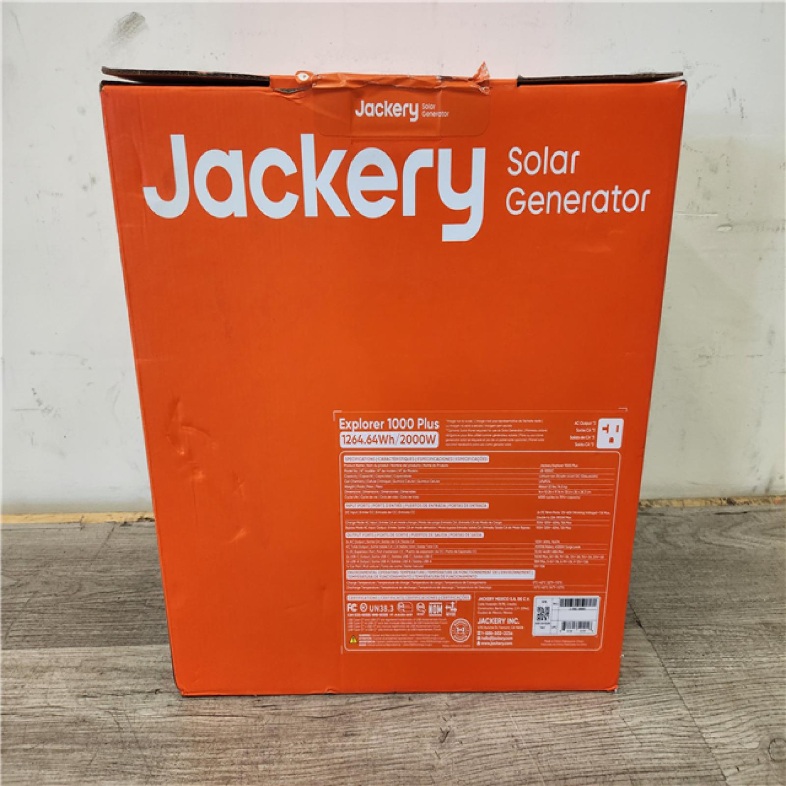 Phoenix Location NEW Jackery Solar Generator Explorer 1000 Plus 1264.64Wh/2000W Model No. JE-1000C (SEALED)