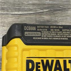 AS-IS DEWALT FLEXVOLT 20V/60V MAX Lithium-Ion 6.0Ah Battery Pack with 6 Amp Output Charger
