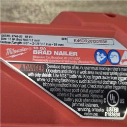 AS-IS Milwaukee FUEL 18-Volt Lithium-Ion Brushless Cordless Gen II 18-Gauge Brad Nailer (Tool-Only)
