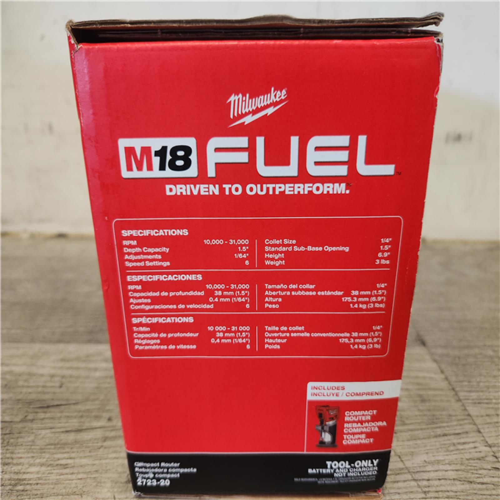 Phoenix Milwaukee M18 FUEL 18V Lithium-Ion Brushless Cordless Compact Router (Tool-Only) (SEALED)