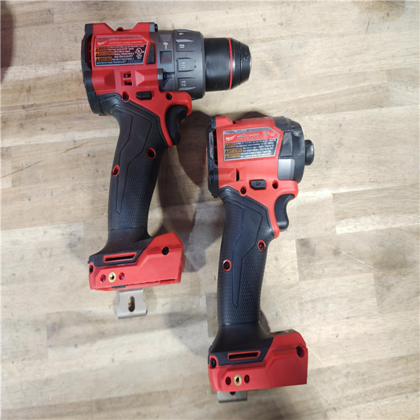 HOUSTON LOCATION - AS-IS MILWAUKEE FUEL 18V Lithium-Ion Brushless Cordless Hammer Drill and Impact Driver Combo Kit (2-Tool) with 2 Batteries