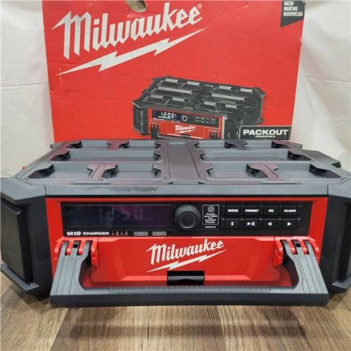 AS-IS Milwaukee 2950-20 18V M18 PACKOUT Lithium-Ion Cordless Radio + Charger (Tool Only)