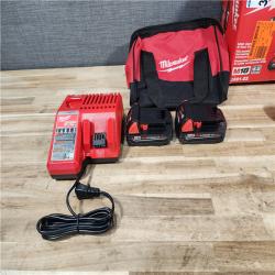 HOUSTON LOCATION - AS-IS Milwaukee M18 18V Lithium-Ion Cordless Drill Driver/Impact Driver Combo Kit