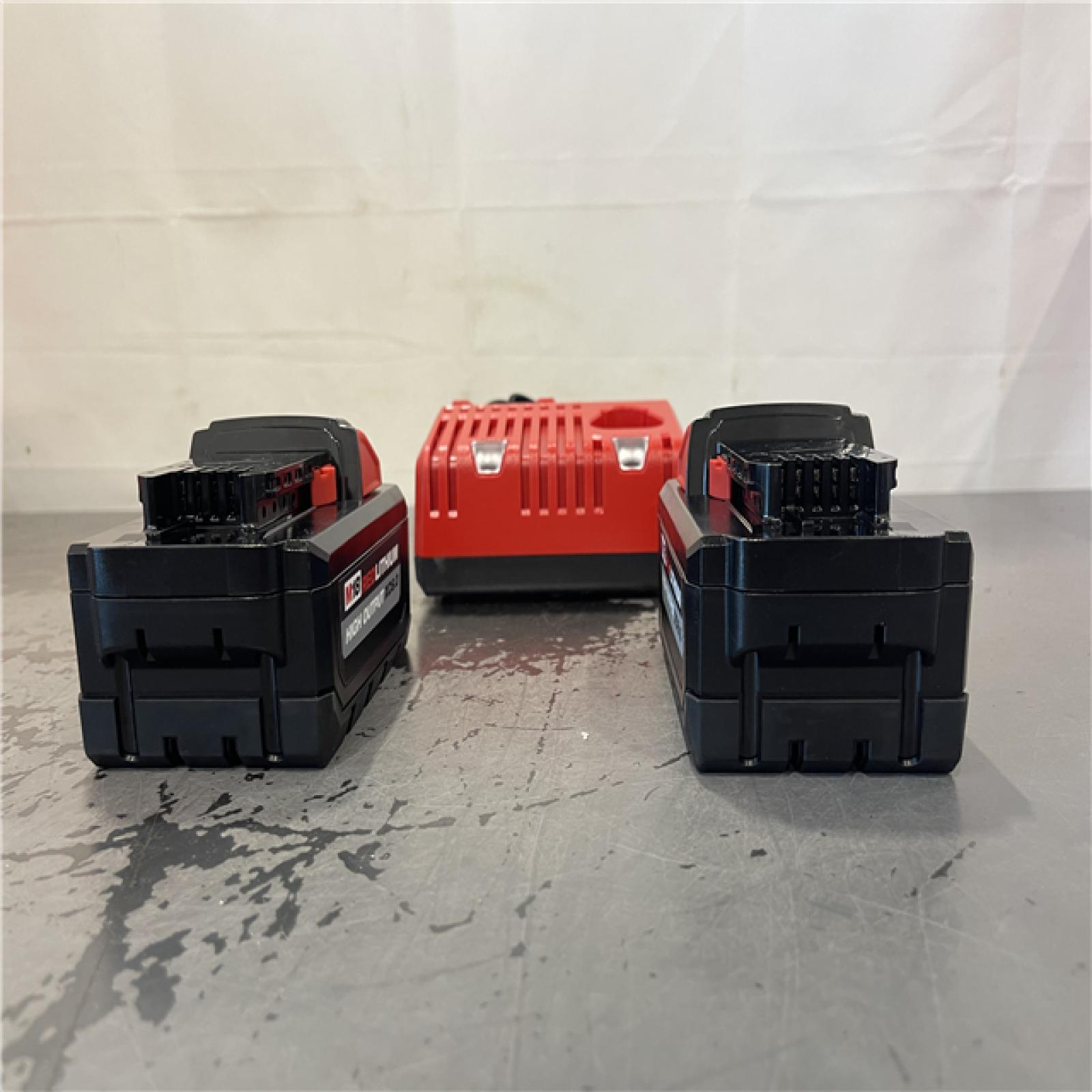 AS-IS- Milwaukee 18-Volt Lithium-Ion High Output Battery Starter Kit with Two 6.0 Ah Battery and Charger