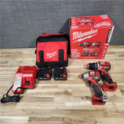 HOUSTON LOCATION - AS-IS Milwaukee  18V Lithium-Ion Cordless Drill Driver/Impact Driver Combo Kit