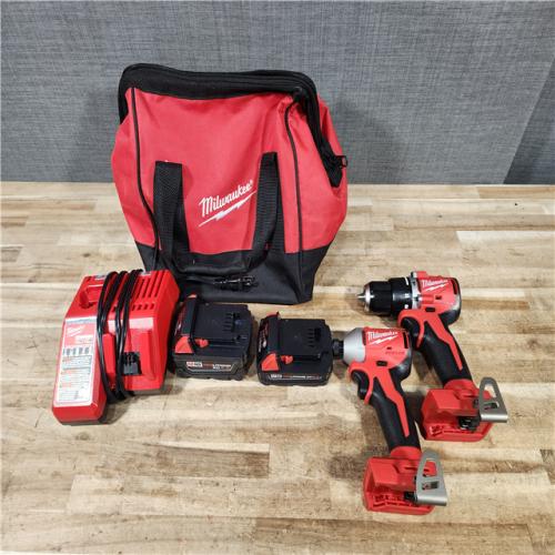 HOUSTON LOCATION - AS - IS Milwaukee 2 Tool Combo Kit W/ (2) Battery & Charger