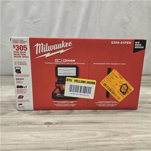 NEW! -  Milwaukee M18 18-Volt Lithium-Ion Cordless ROVER Flood Light/ Pen Kit