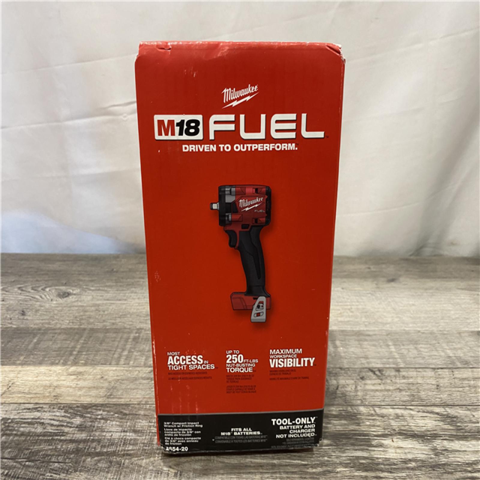 NEW - Milwaukee FUEL GEN-3 18V Lithium-Ion Brushless Cordless 3/8 in. Compact Impact Wrench with Friction Ring (Tool-Only)
