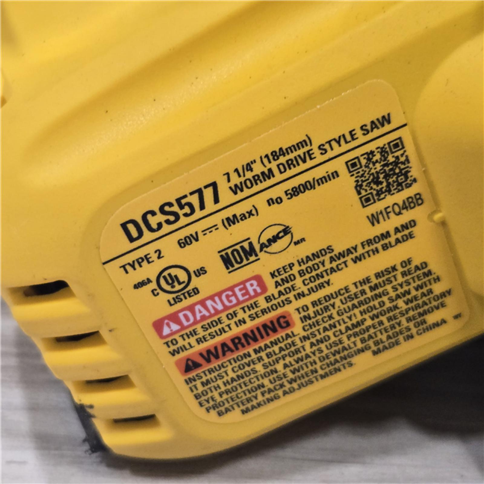 AS-IS DEWALT FLEXVOLT 60V MAX Cordless 7-1/4 in. Wormdrive Style Circular Saw (Tool Only)