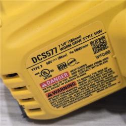 AS-IS DEWALT FLEXVOLT 60V MAX Cordless 7-1/4 in. Wormdrive Style Circular Saw (Tool Only)