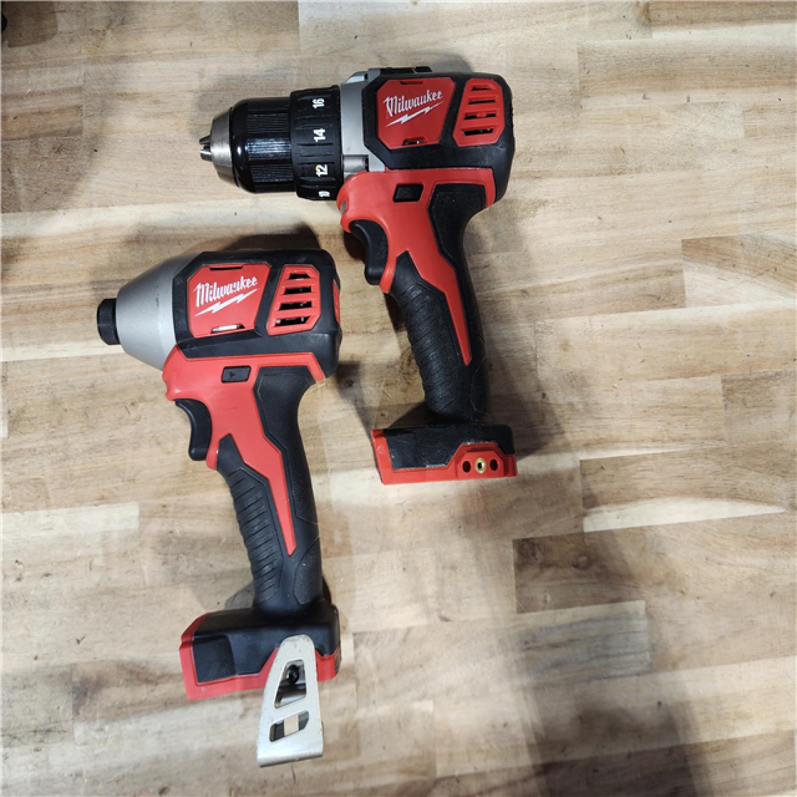 HOUSTON LOCATION - AS-IS Milwaukee 18V Lithium-Ion Cordless Drill Driver/Impact Driver Combo Kit