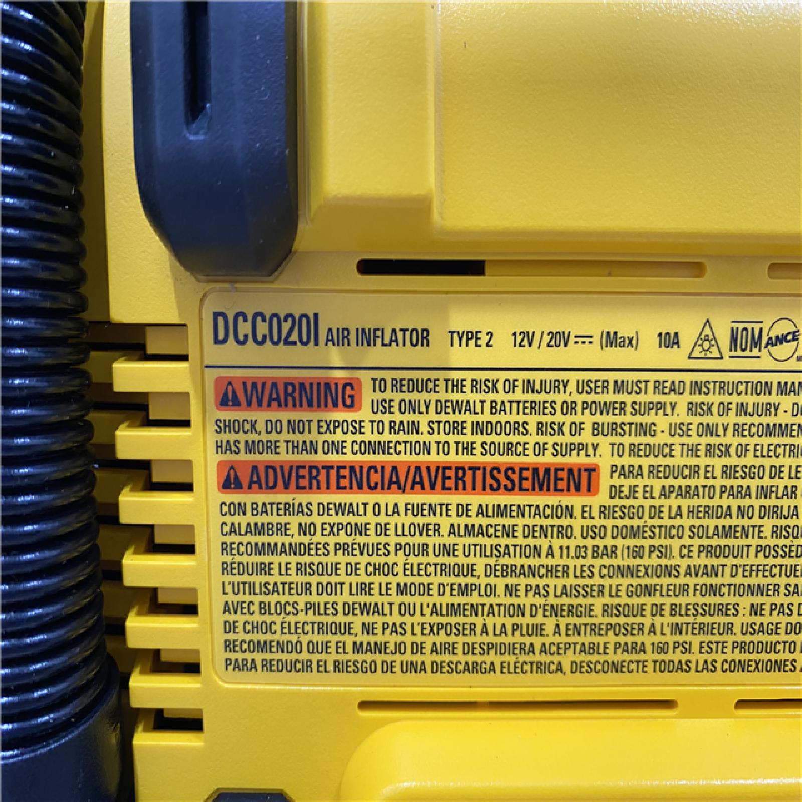AS-IS DEWALT 20V MAX Inflator (Tool Only)