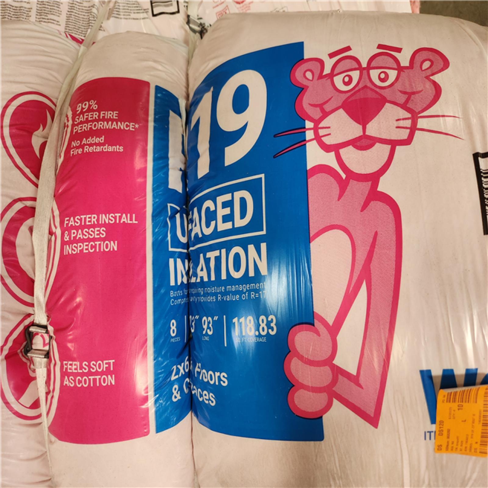 Phoenix AS-IS Owens Corning R-19 Unfaced Fiberglass Insulation Batt 23 in. x 93 in. (3 Bags)