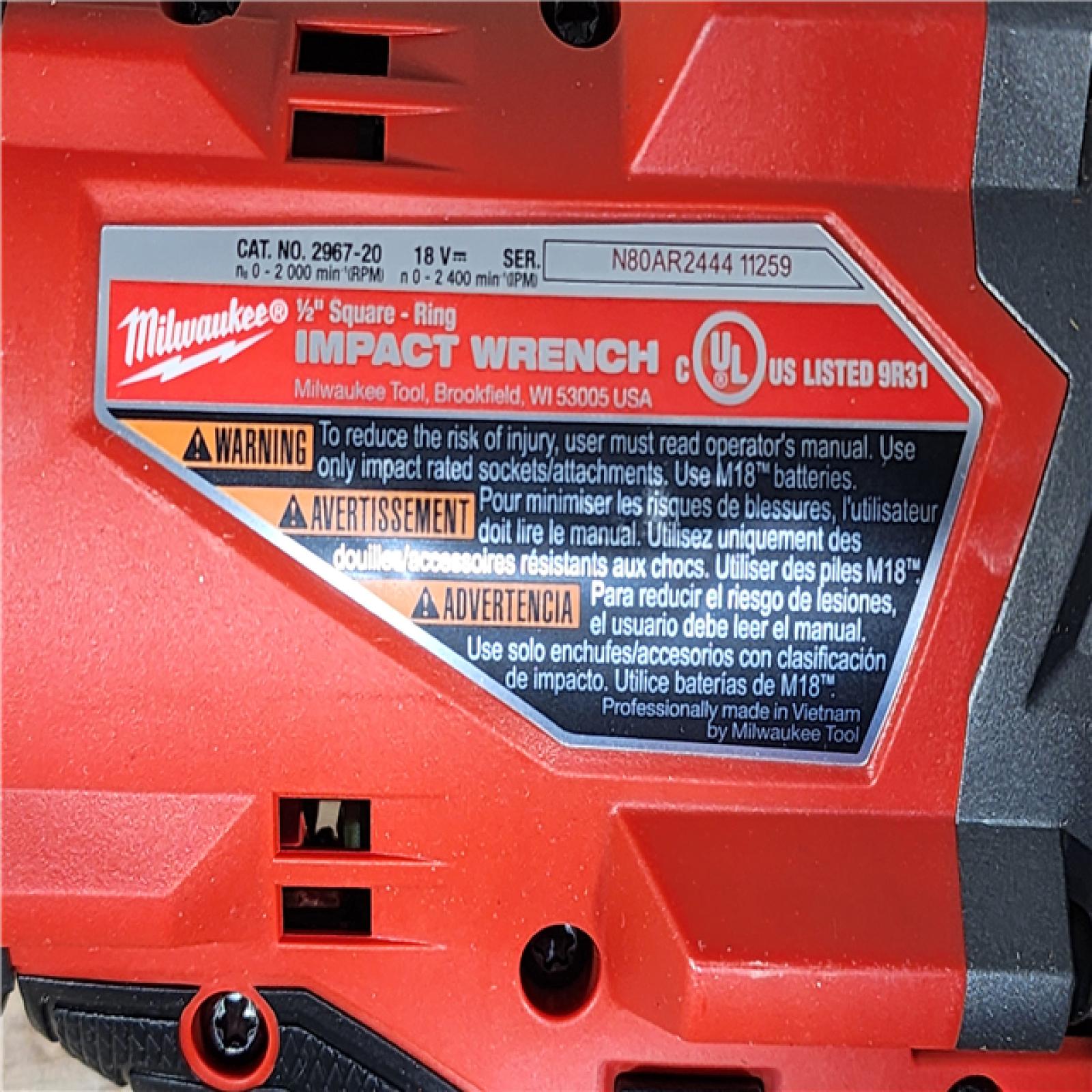 HOUSTON LOCATION - AS-IS (APPEARS LIKE NEW) Milwaukee FUEL 18V Lithium-Ion Brushless Cordless 1/2 in. Impact Wrench with Friction Ring (Tool-Only)