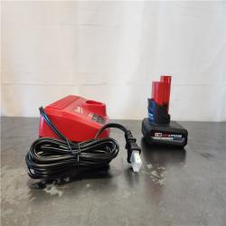 AS-IS- Milwaukee 12-Volt Lithium-Ion XC High Output 5.0 Ah Battery Pack with Charger Starter Kit