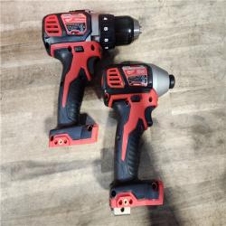 HOUSTON LOCATION - AS-IS Milwaukee 18V Cordless Brushed 2-Tool Drill/Driver and Impact Driver Kit