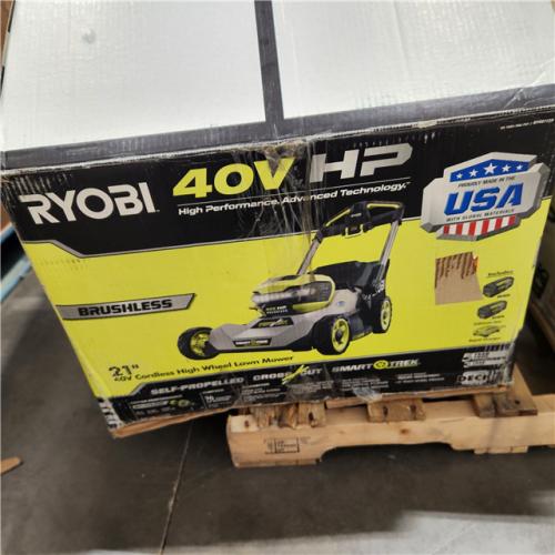 Dallas Location - As-Is RYOBI 40V HP Brushless 21 in. Cordless Battery Self-Propelled Mower - (2) 6.0 Ah Batteries & Charger