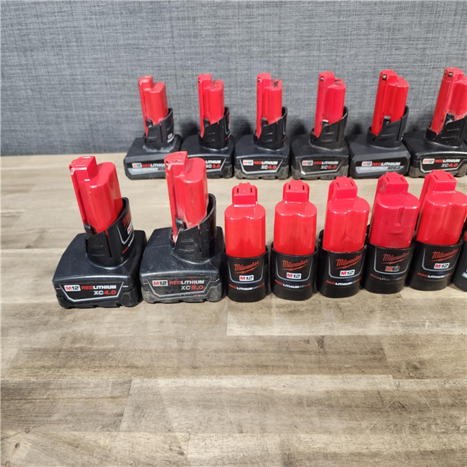 HOUSTON LOCATION - AS-IS MILWAUKEE BATTERY PACK QTY - 25