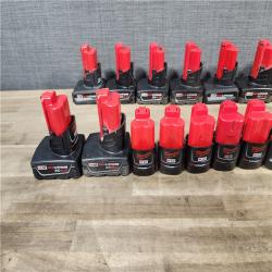 HOUSTON LOCATION - AS-IS MILWAUKEE BATTERY PACK QTY - 25