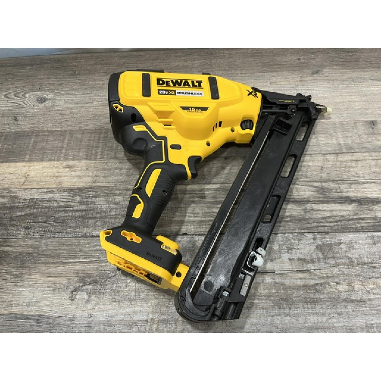 AS-IS DEWALT Cordless 20V MAX XR Angled Finish Nailer (Tool Only)