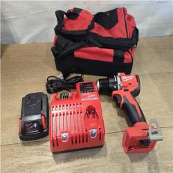 AS-IS Milwaukee 18V Lithium-Ion Brushless Cordless 1/2 in. Compact Drill/Driver with kit