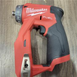 AS-IS Milwaukee M12 FUEL 12V Lithium-Ion Brushless Cordless 4-in-1 Installation 3/8 in. Drill Driver Kit with 4-Tool Heads
